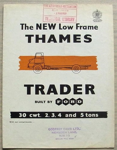 Ford thames trader low - thames, frame