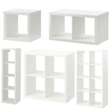 New IKEA KALLAX White Shelving Unit Cube Storage Bookcase Wall/Floor Mountable