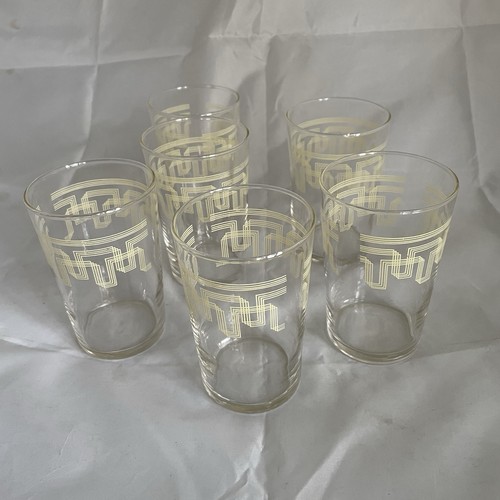 Vintage water glasses greek - water,