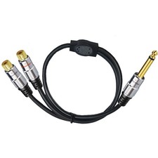 6.35mm 1/4 TS Mono Jack to 2