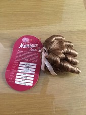 Tiny Small 4”-5”10-13cm Vintage Dolls Wig MONIQUE Ringlet Updo For Antique Dol Y