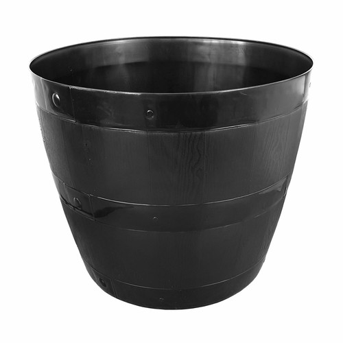 Black plastic barrel - black,