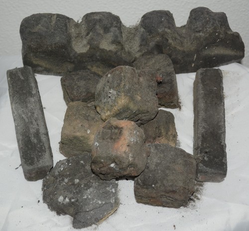 Coal effect gas fire materials