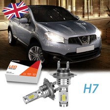 Fit For Nissan Qashqai 2007 2008 2009 2010 2011 2012 -2x h7 Led Headlight Bulbs