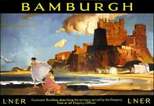 Art  Print  Bamburgh LNER   Railway Poster