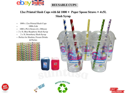 12oz printed reusable slush - 12oz,
