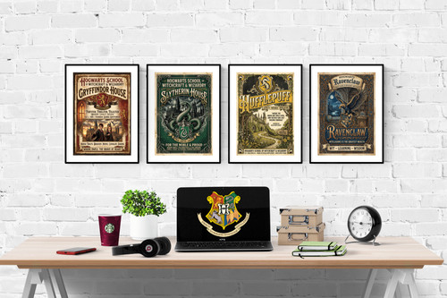 Harry potter house badges - house,
