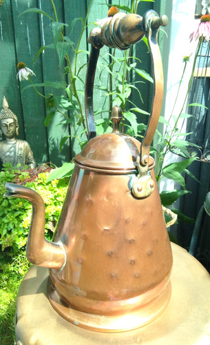 Vintage copper teapot - vintage,