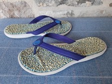 Adidas Womens Uk Size 6 Flip Flops Sliders Sandals White Purple Green Vulc Thong