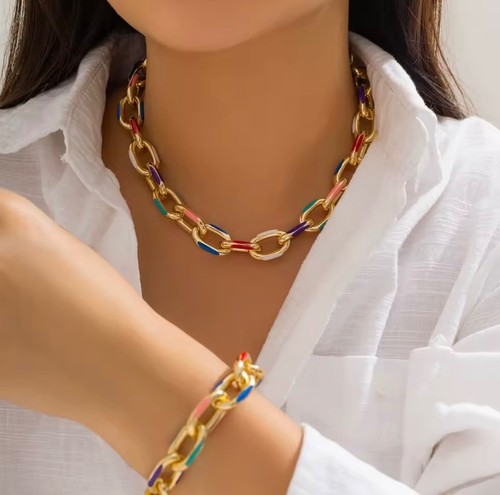 2pcs boho colorful - boho, choker