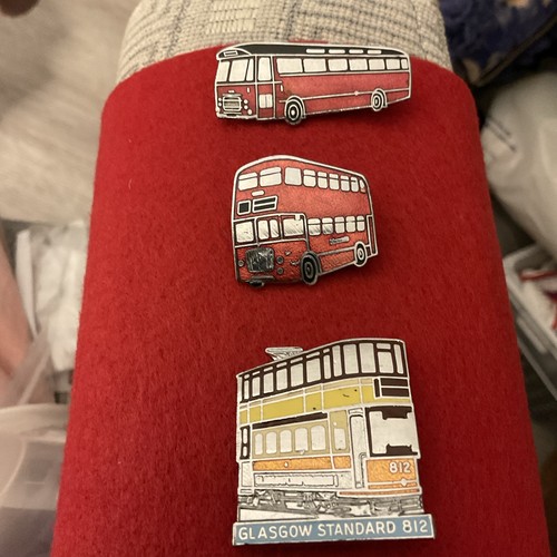 Three vintage enamel - vintage, badges