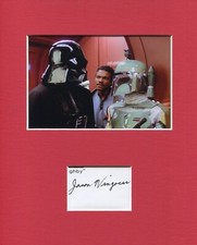 Jason Wingreen Star Wars Boba Fett Signed Autograph Photo Display W/ Darth Vader