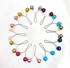 Pins U-shaped Brooch Pins Hijab Scarf Pearl Safety Pin Sweater Shawl Clips 12PCS