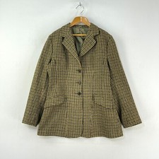 Bladen Tweed Riding Jacket Womens 36 Brown Houndstooth Hacking Equestrian