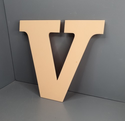 Reclaimed cream shop letter - , v