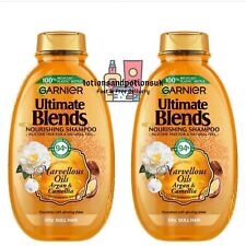 2 x Garnier Ultimate Blends ARGAN & CAMELLIA OILS  Shampoo 400ML