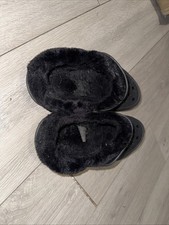 Black fur lined crocs - fur,