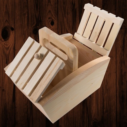 Wooden sewing box - wooden,