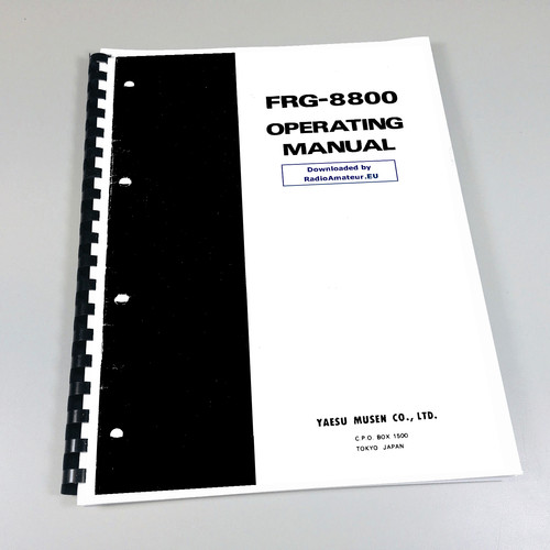 Yaesu frg 8800 instruction - frg-8800,