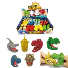 288 x DINOSAUR FINGER PUPPETS Assorted Wholesale Job Lot Bulk Buy TOY