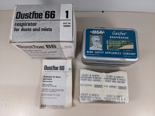 Vintage msa gasfoe respirator - msa,
