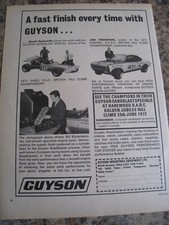 GUYSON FAST FINISH INDUSTRIAL EQUIPMENT 1970 ADVERT APPRX A4 SIZE FILE10
