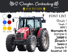 Custom Tractor Farm Sunstrip Massey Ferguson Fendt Case IH Claas New Holland JCB