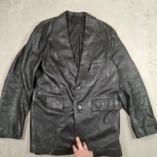 Leather Blazer Jacket Mens