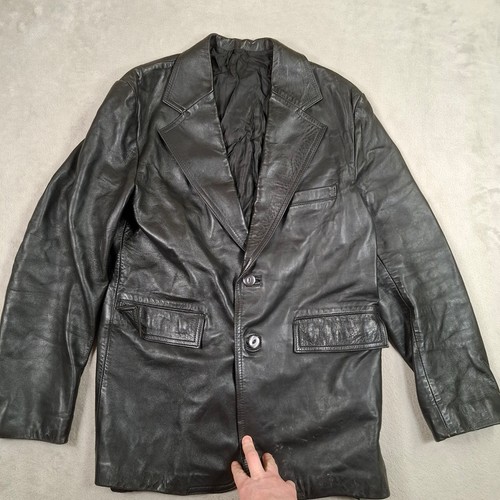 Leather blazer jacket - jacket, mens