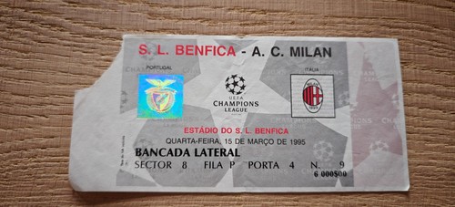 Ticket 1995 benfica - 1995, ac