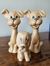 A trio of Vintage Sylvac dogs  3092 & 2 x 5295 good condition, Rare collectable