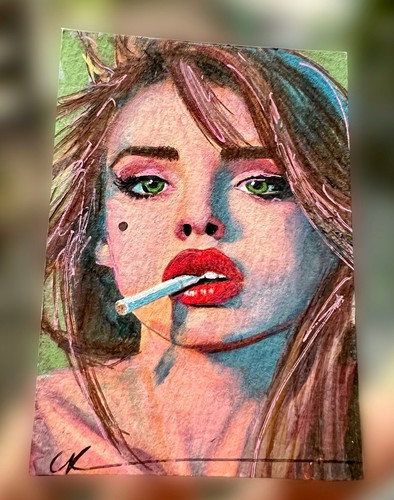 Aceo original painting - aceo,