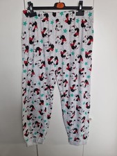 Womans Dinsey Christmas Mickey Mouse Pyjama Lounge Bottoms Primark Medium 12/14