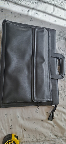 Black faux leather - black, laptop