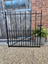 Victorian Large Wrought Iron Cottage, Farmhouse Gate Spiked Finials & Latch