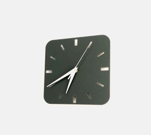 Dark grey wall clock with - grey,