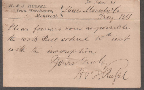 Canada 1881 postal - , &