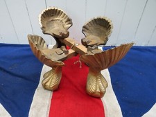 DECORATIVE ANTIQUE VINTAGE CAST IRON PAINTED DRAGON CLAW AND BALL BATH FEET 