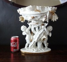Antique Moore Brothers Centrepiece Planter with Cherubs 1880's, DAMAGED Signed