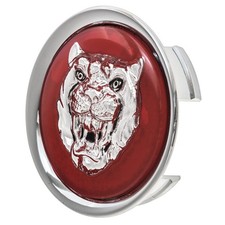 Wheel badge Chrome Red OE