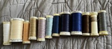 Vintage Gutermann Polyester Thread 12 Reels Various Colours And Amounts Job Lot