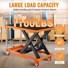 Hydraulic Scissor Lift Table 499KG Mobile Platform Cart Heavy Duty Trolley