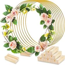 10-50cm Metal Floral Hoop Wreath Macrame Gold Hoop Rings Wall Hanging Craft