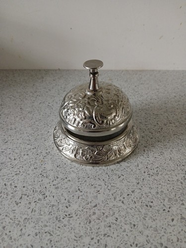 Ornate silver coloured - coloured, bell