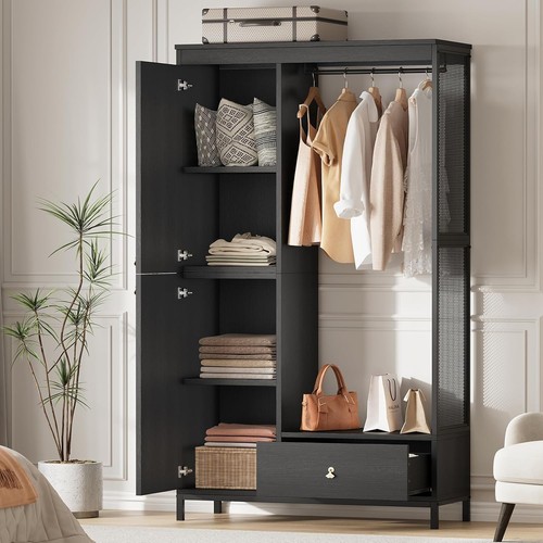 Wood wardrobe cabinet - in,