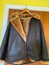 Mens leather and sheepskin lined flying jacket NEW / NURSEYS/  SIZE 40 