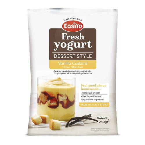 Easiyo vanilla custard dessert - custard,