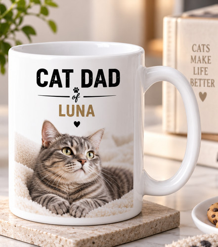 Custom cat photo mug - custom,