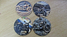 4 x Motorbike Wooden Drinks