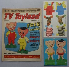 TV Toyland comic #1 May 28 1966 + Free Gift Pinky and Perky + Clothes VG,VF